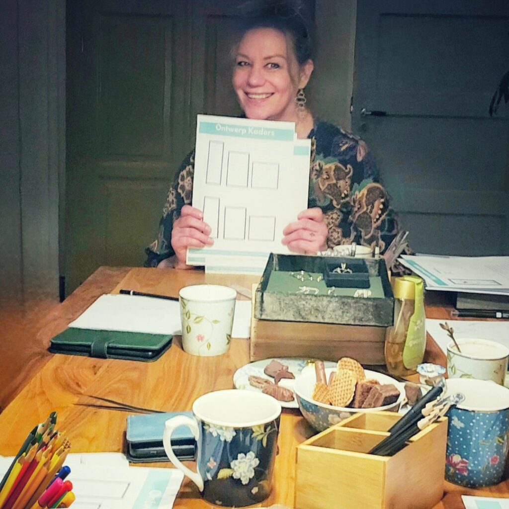 Marion Terpstra bereid een workshop voor